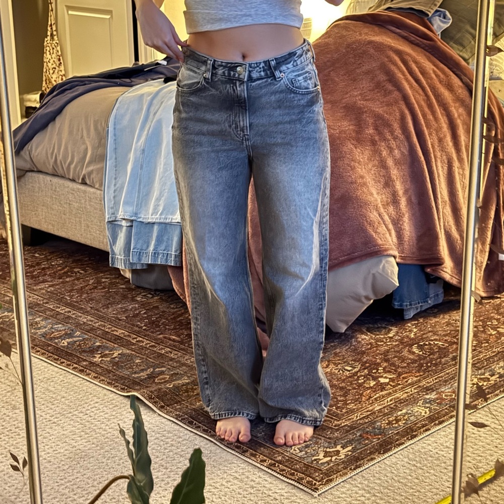 H&M Gray Wide Leg Jeans Women's Jeans